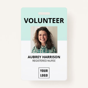 Volunteer Simple Photo ID ID Badge