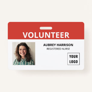 Volunteer Simple Photo ID ID Badge