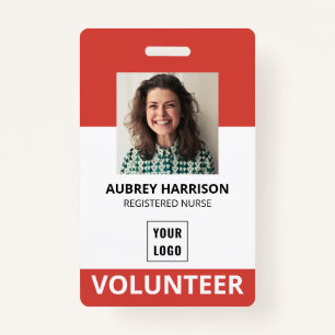 Volunteer Simple Photo ID ID Badge