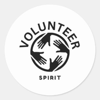 Volunteer Spirit  Classic Round Sticker