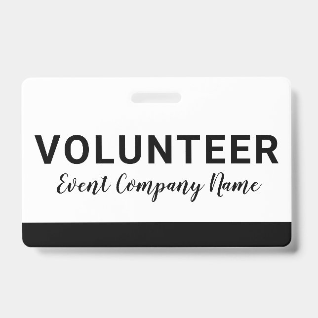 Volunteer Staff Badge ID Badge (Front)