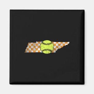 Volunteer State Tennessee Checkerboard Softll Tenn Magnet