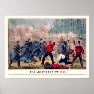 Volunteer Street Fight in Baltimore 1861 Poster