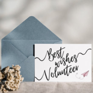 Volunteer Thank You Cards Best Wishes on Journey