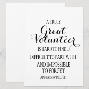 Volunteer Thank you Volunteer Appreciation Gift Card