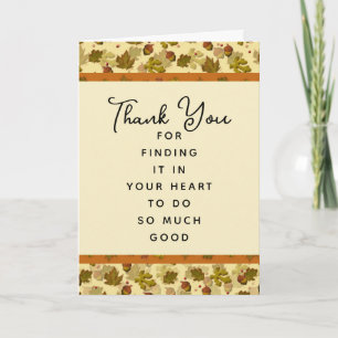 Volunteer Thanksgiving Appreciation Cards