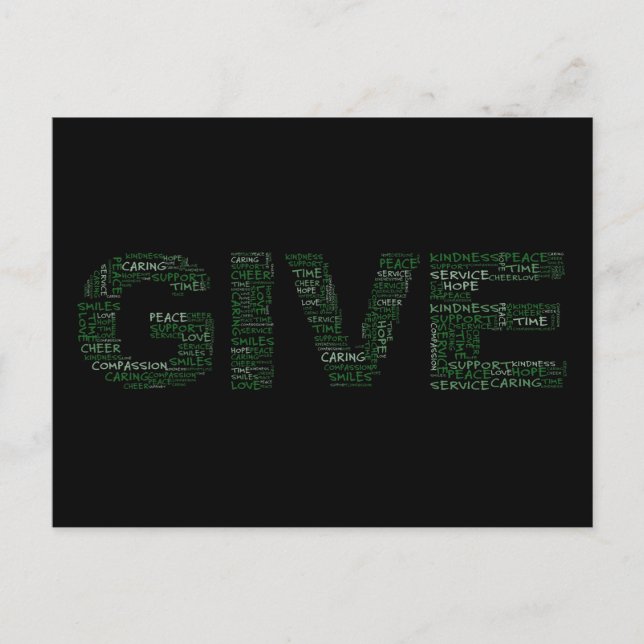 Volunteer: The Greatest Gift is Giving Yourself Postcard (Front)