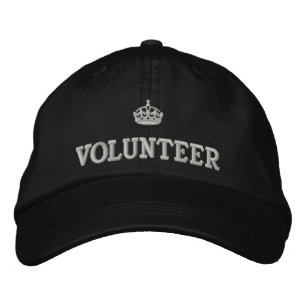 Volunteer with crown logo embroidered hat