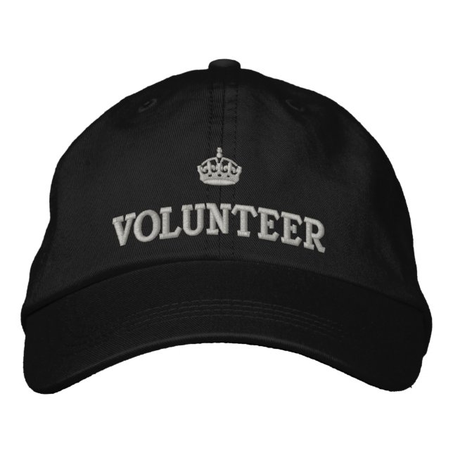 Volunteer with crown logo embroidered hat (Front)