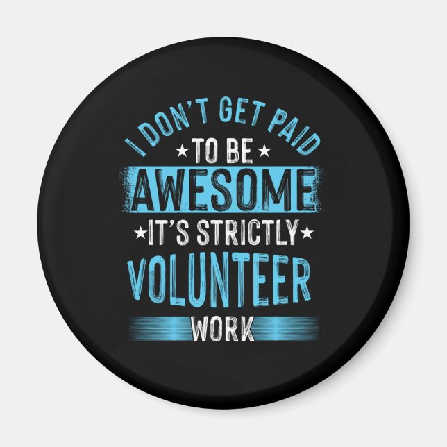 Volunteer Work Volunteering Volunteers Charity Res Magnet (Front)