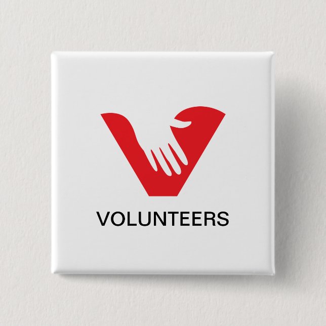 Volunteers 15 Cm Square Badge (Front)