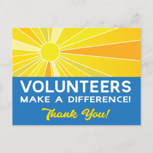 Volunteers Make a Difference Appreciation  Postcard