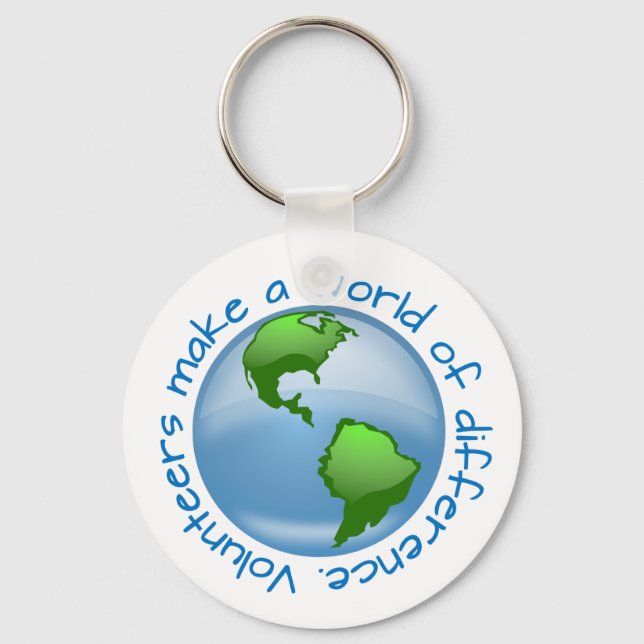 Volunteers Make a World of Difference Key Ring (Front)