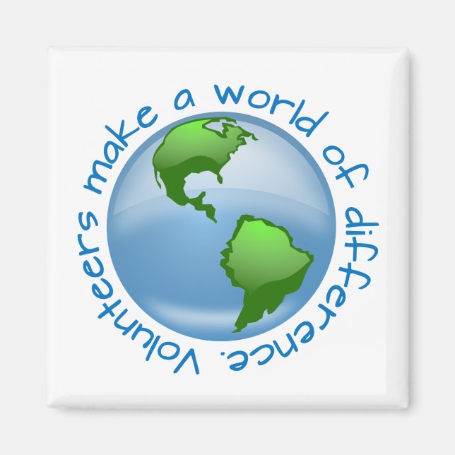 Volunteers Make a World of Difference Magnet (Front)