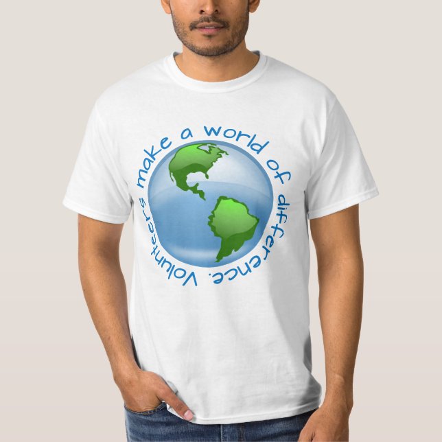 Volunteers make a world of difference T-Shirt (Front)