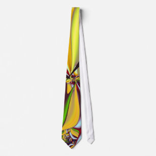 Voluptuous Fractal Abstract Modern Art Tie