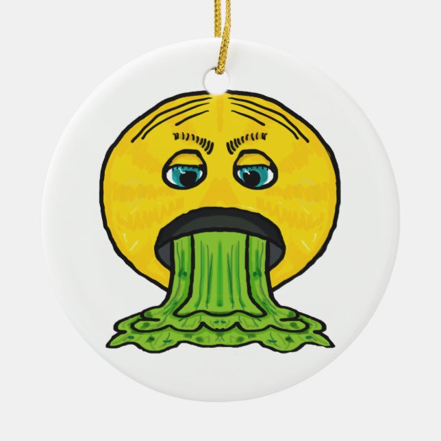 Vomit Ceramic Ornament (Front)