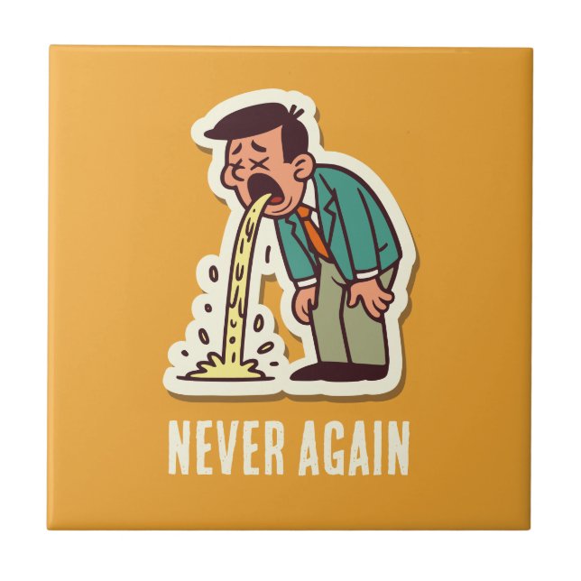 Vomit Ceramic Tile (Front)