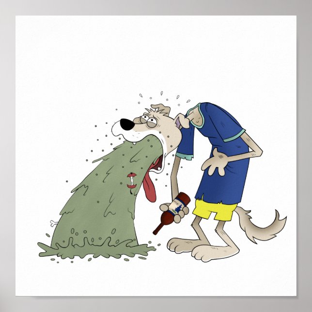 Vomiting dog poster (Front)