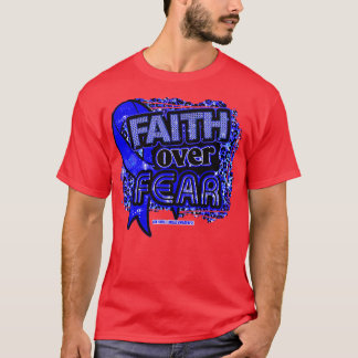 Von HippelLindau Awareness Ribbon Faith Over Fear  T-Shirt
