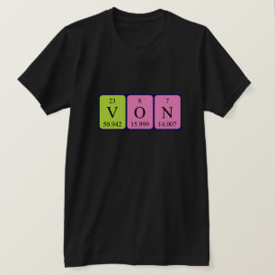 Von periodic table name shirt