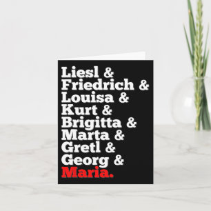 Von Trapp Family Singers Sound Of Music  Card