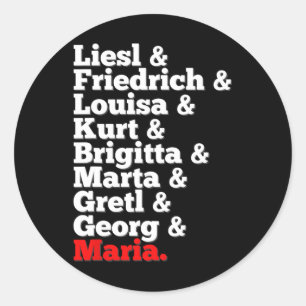 Von Trapp Family Singers Sound Of Music  Classic Round Sticker