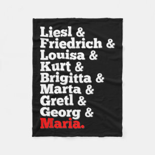Von Trapp Family Singers Sound Of Music Fleece Blanket