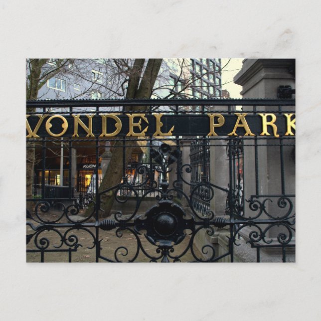 Vondel Park, Amsterdam Postcard (Front)