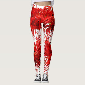 Vonflora Spider Lily Leggings Flower Leggings