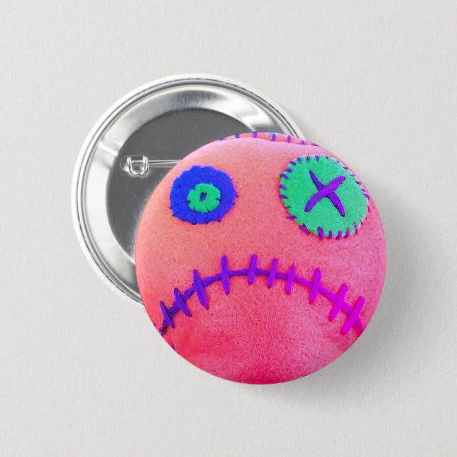 Voodoo Acid Pink 6 Cm Round Badge (Front & Back)