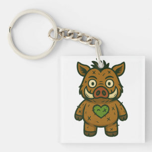 Voodoo Boar – Patchy Warrior Piglet Key Ring