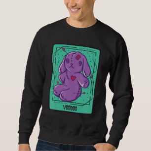 Voodoo Bunny Tarot Card Mystical Cards Occult Sweatshirt