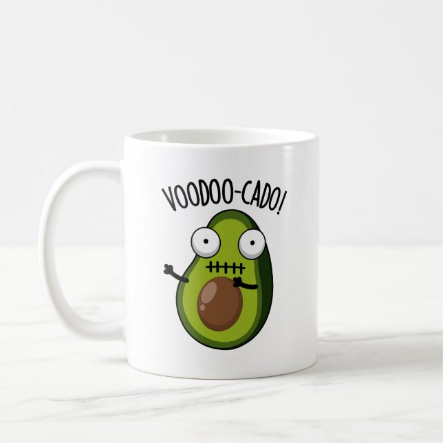 Voodoo-cado Funny Avocado Pun  Coffee Mug (Left)