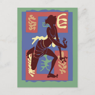 Voodoo Dancer After Matisse Postcard