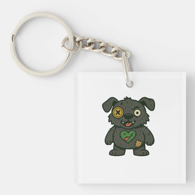Voodoo Dog Tee — Grrr and Guarded Key Ring (Front)