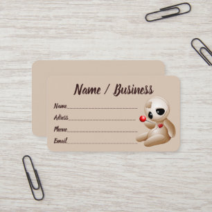 Voodoo Doll Cartoon in Love Business Card