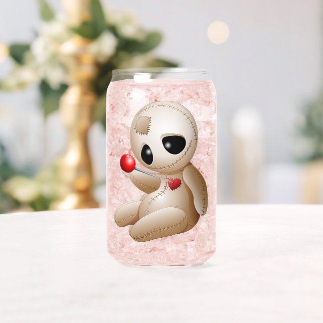 Voodoo Doll Cartoon in Love Can Glass (Insitu (Wedding))