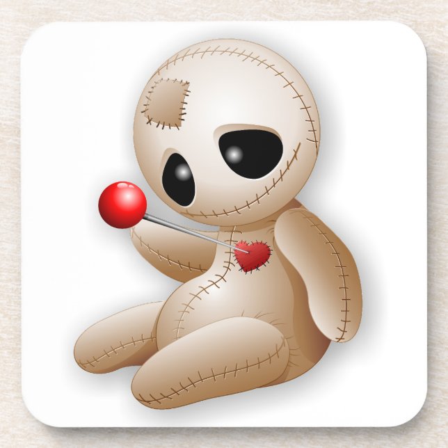 Voodoo Doll Cartoon in Love Coaster (Front)