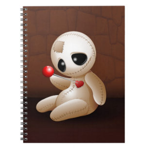 Voodoo Doll Cartoon in Love Notebook