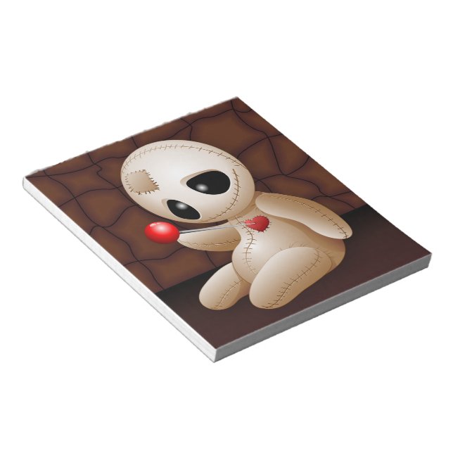 Voodoo Doll Cartoon in Love Notepad (Angled)