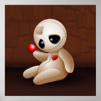 Voodoo Doll Cartoon in Love posters