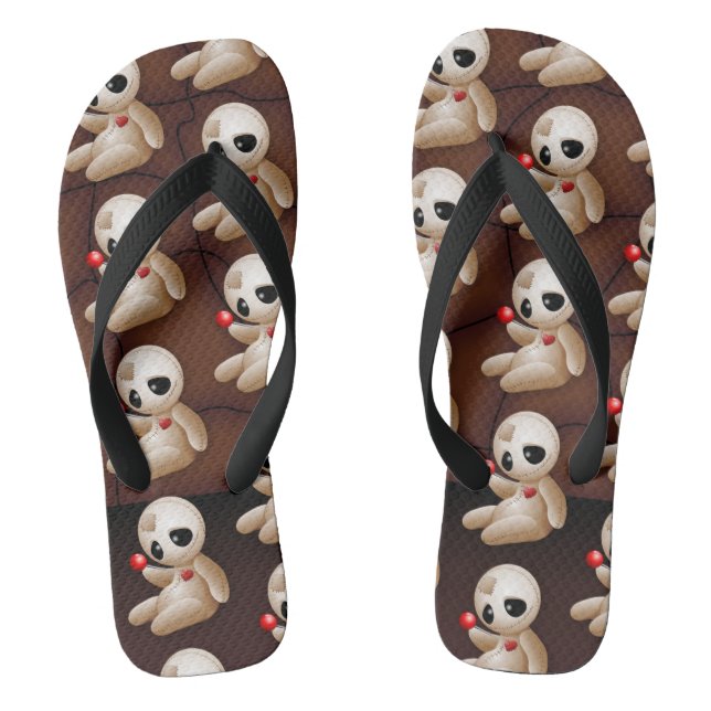 Voodoo Doll Cartoon in Love Thongs (Footbed)