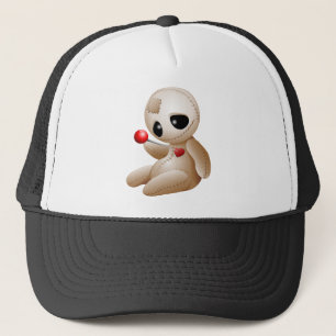 Voodoo Doll Cartoon in Love Trucker Hat