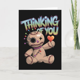 Voodoo-doll Cute Dark Humour Love Sarcasm Hex _6 Card