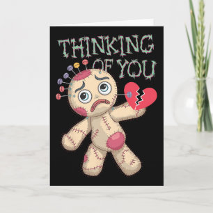 Voodoo-doll Cute Dark Humour Love Sarcasm Hex _8 Card
