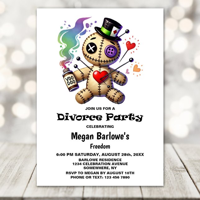 Voodoo Doll Divorce Party Invitation (Creator Uploaded)