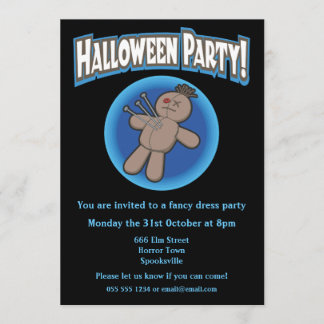 Voodoo Doll Halloween Invitation