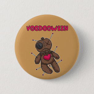 Voodoo Doll - Halloween Toy 6 Cm Round Badge