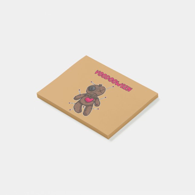 Voodoo Doll - Halloween Toy Post-it Notes (Angled)